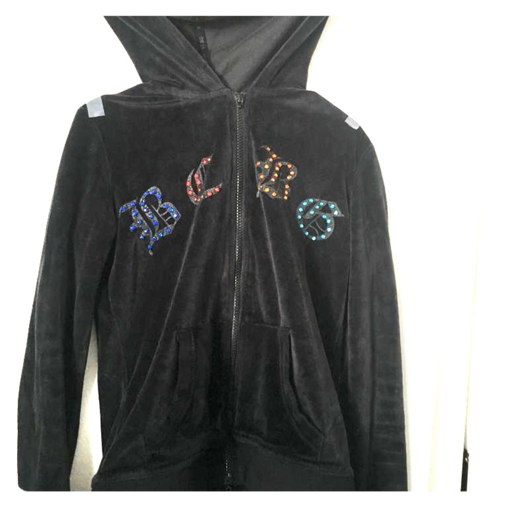 BCBG MAXAZRIA sweater - rhinestone cross logo